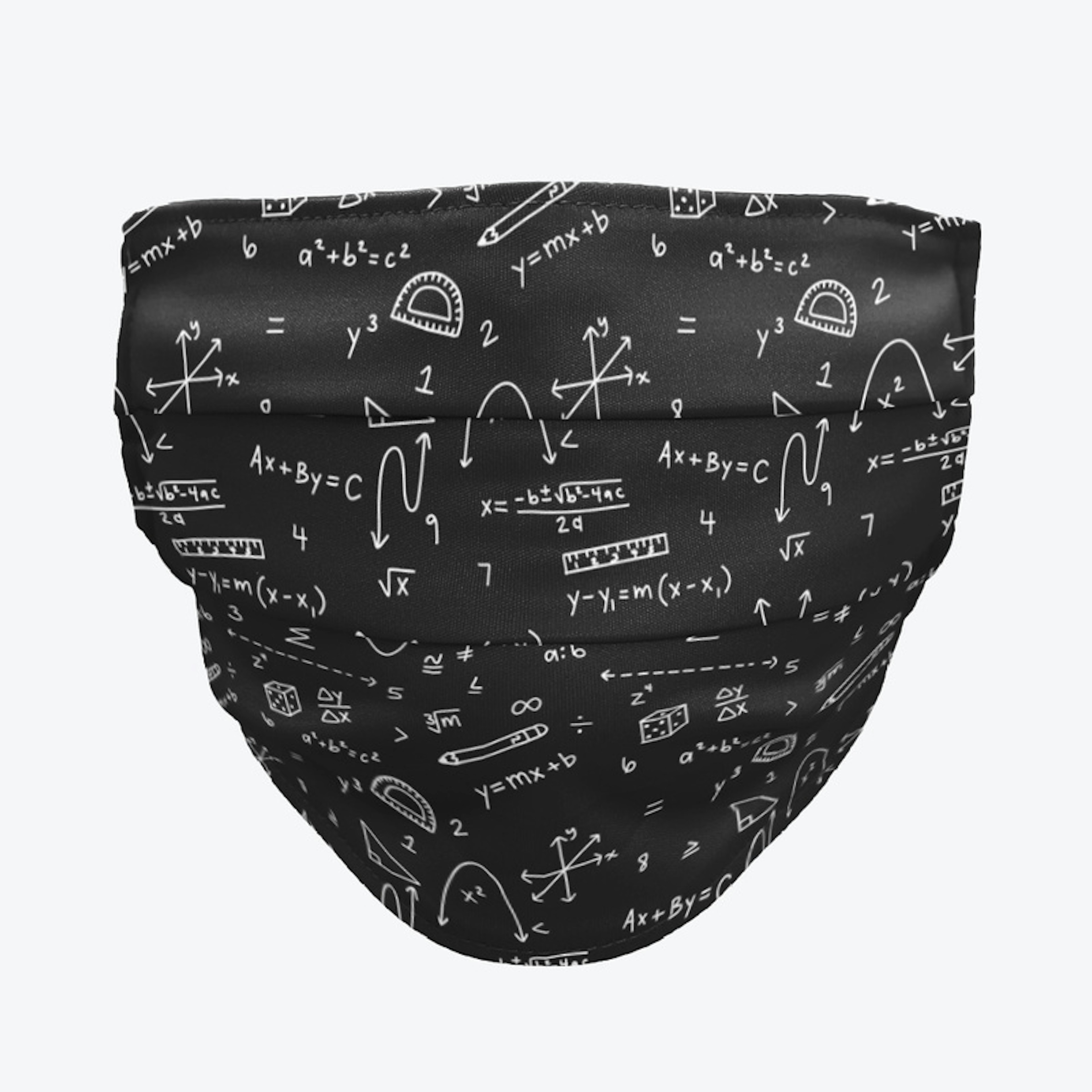 Math Design (Chalkboard Style) Face Mask