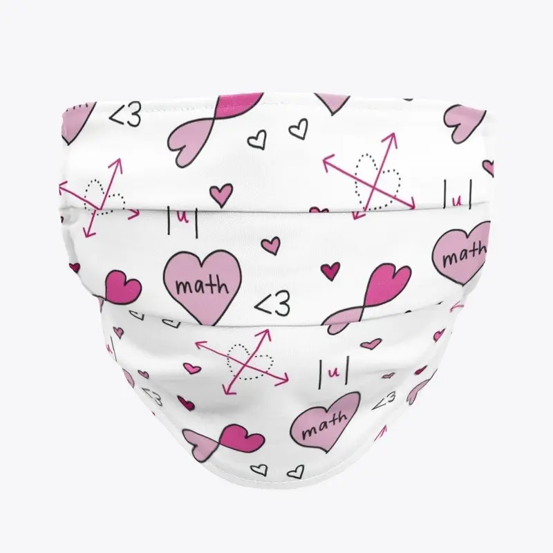 Math Teacher Mask - Valentine's Day